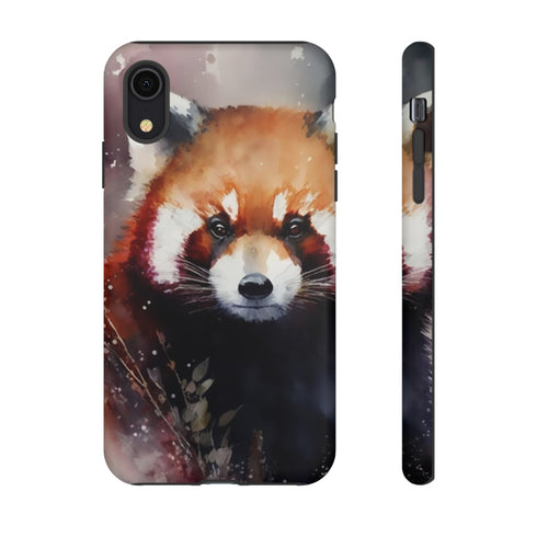 Red Panda in Watercolor - Impact Resistant Phone Case iPhone XR Matte